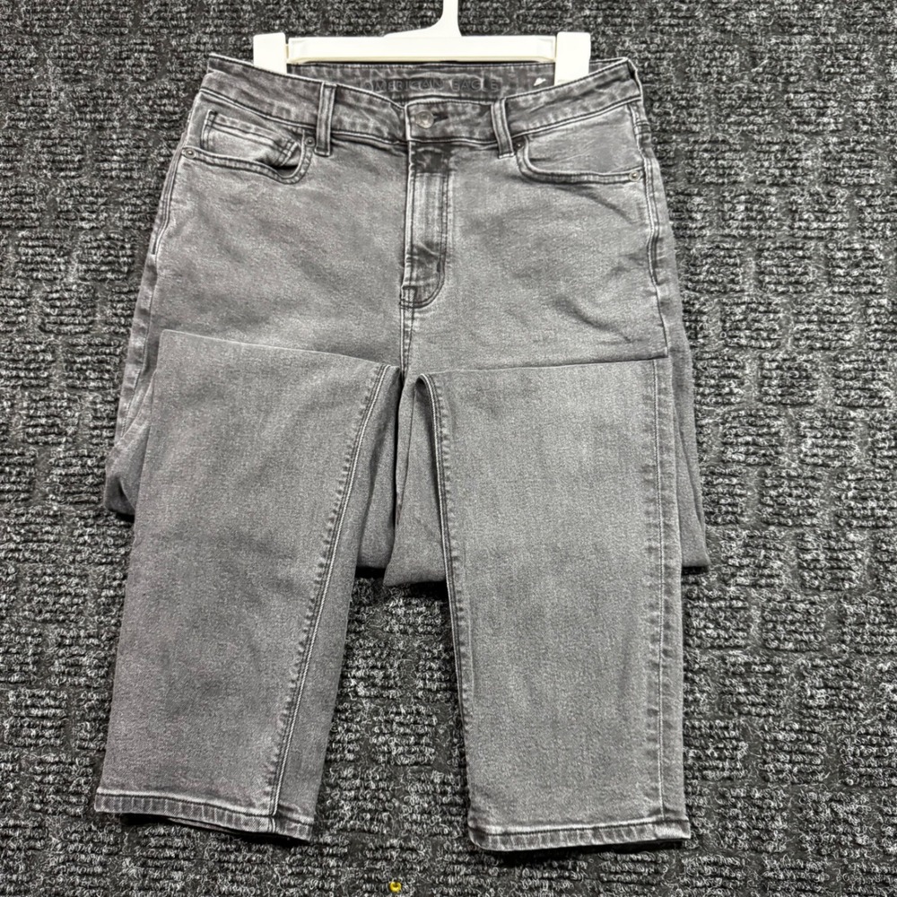 American Eagle Womens Gray Stretch Denim Jeans Regular Standard Size 8